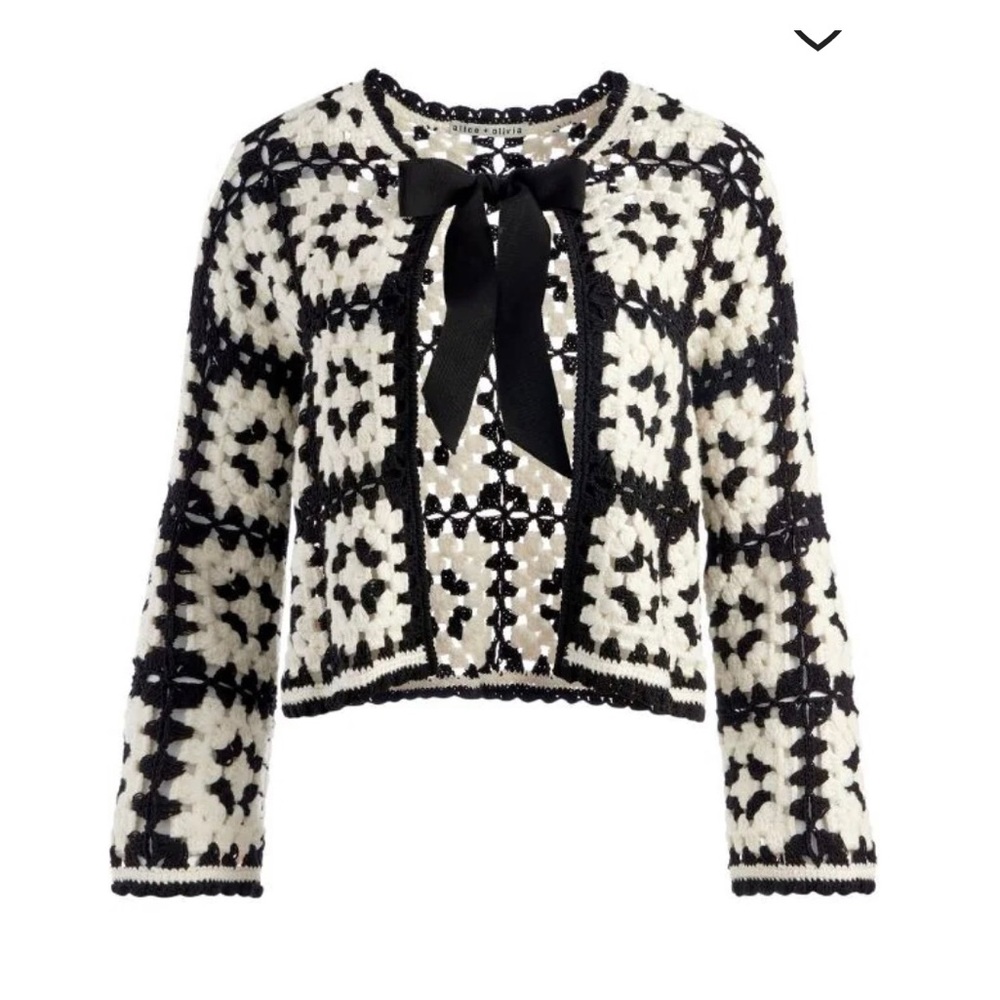 Alice & Olivia crochet cardigan NWT